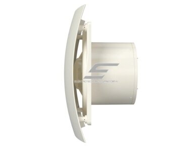 Ventiliatorius su atbuliniu vožtuvu | sklende | D125 | 230V | 237x190x137mm | IP24 | plastikinis | dramblio kaulo spalvos | BR5SDK