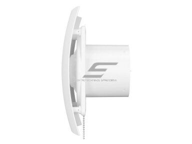 Ventiliatorius su atbuliniu vožtuvu | sklende | su virvele | D125 | 230V | 237x190x137mm | IP24 | plastikinis | baltos spalvos | BR5S2