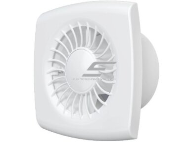 Ventiliatorius su atbuliniu vožtuvu | sklende | su laikmačiu ir drėgmės jutikliu | D120 | 230V | 181x181x69mm | IP24 | plastikinis | baltos spalvos | WD120STH Ventiliatorius su atbuliniu vožtuvu | sklende | su laikmačiu ir drėgmės jutikliu | D120 | 230V | 181x181x69mm | IP24 | plastikinis | baltos spalvos | WD120STH