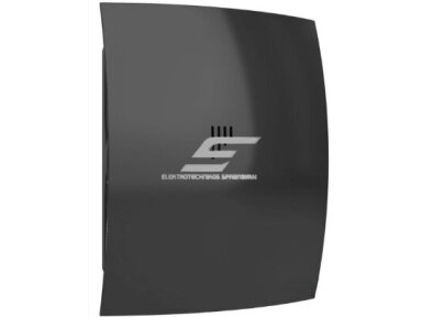 Ventiliatorius su atbuliniu vožtuvu | sklende | D125 | 230V | 237x190x137mm | IP24 | plastikinis | juodos spalvos | BR5SJ