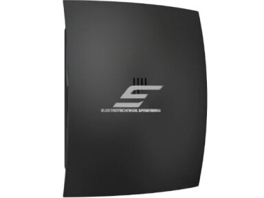 Ventiliatorius su atbuliniu vožtuvu | sklende | D125 | 230V | 237x190x137mm | IP24 | plastikinis | matinės juodos spalvos | BR5SMJ