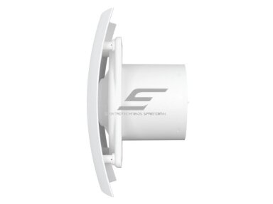 Ventiliatorius su atbuliniu vožtuvu | sklende | D125 | 230V | 237x190x137mm | IP24 | plastikinis | matinės baltos spalvos | BR5SMB