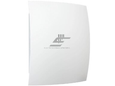 Ventiliatorius su atbuliniu vožtuvu | sklende | D125 | 230V | 237x190x137mm | IP24 | plastikinis | matinės baltos spalvos | BR5SMB