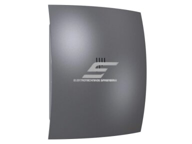 Ventiliatorius su atbuliniu vožtuvu | sklende | D125 | 230V | 237x190x137mm | IP24 | plastikinis | tamsiai pilkos spalvos | BR5STP