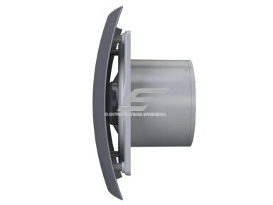 Ventiliatorius su atbuliniu vožtuvu | sklende | D125 | 230V | 237x190x137mm | IP24 | plastikinis | tamsiai pilkos spalvos | BR5STP