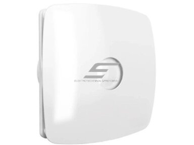 Ventiliatorius su atbuliniu vožtuvu | sklende | su valdikliu | D100 | 230V | 170x170x118mm | IP24 | plastikinis | baltos spalvos | OIR4SHRM