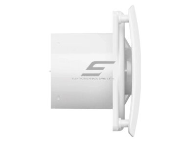 Ventiliatorius su atbuliniu vožtuvu | sklende | su valdikliu | D100 | 230V | 170x170x118mm | IP24 | plastikinis | baltos spalvos | OIR4SHRM