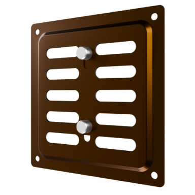 Ventilācijas reste | ventilācijas sistēmām | 100×100 mm | brūns krāsa | cinkots tērauds Ventilācijas reste | ventilācijas sistēmām | 100×100 mm | brūns krāsa | cinkots tērauds