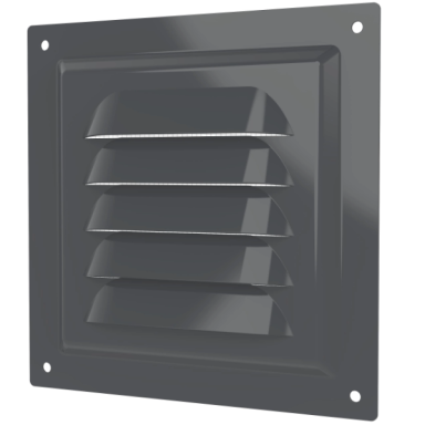 Ventilation grille | for ventilation systems | with mesh | 125×125 mm | grey color | galvanized steel Ventilation grille | for ventilation systems | with mesh | 125×125 mm | grey color | galvanized steel