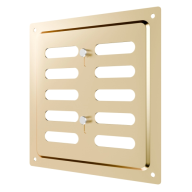 Ventilācijas reste | ventilācijas sistēmām | 150×154 mm | zelta krāsa | cinkots tērauds Ventilācijas reste | ventilācijas sistēmām | 150×154 mm | zelta krāsa | cinkots tērauds