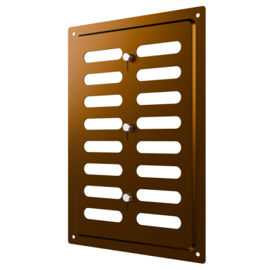 Ventilācijas reste | ventilācijas sistēmām | 168×242 mm | brūns krāsa | cinkots tērauds Ventilācijas reste | ventilācijas sistēmām | 168×242 mm | brūns krāsa | cinkots tērauds