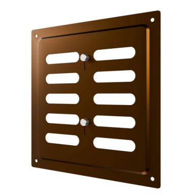 Ventilācijas reste | ventilācijas sistēmām | 175×175 mm | brūns krāsa | cinkots tērauds Ventilācijas reste | ventilācijas sistēmām | 175×175 mm | brūns krāsa | cinkots tērauds