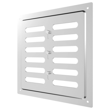Ventilācijas reste | ventilācijas sistēmām | 200×200 mm | spīdīgi sudrabains krāsa | cinkots tērauds Ventilācijas reste | ventilācijas sistēmām | 200×200 mm | spīdīgi sudrabains krāsa | cinkots tērauds
