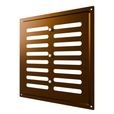 Ventilācijas reste | ventilācijas sistēmām | 250×250 mm | brūns krāsa | cinkots tērauds Ventilācijas reste | ventilācijas sistēmām | 250×250 mm | brūns krāsa | cinkots tērauds