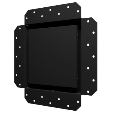 Ventilation grille | for ventilation systems | concealed installation | 290×290 mm | matte black | steel
