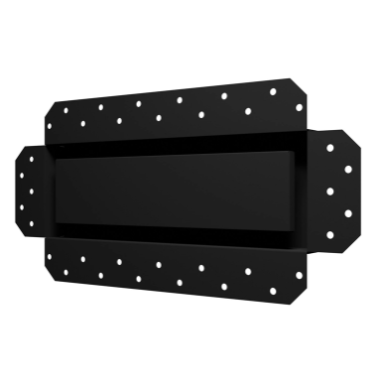 Ventilation grille | for ventilation systems | concealed installation | 190×390 mm | matte black | steel Ventilation grille | for ventilation systems | concealed installation | 190×390 mm | matte black | steel