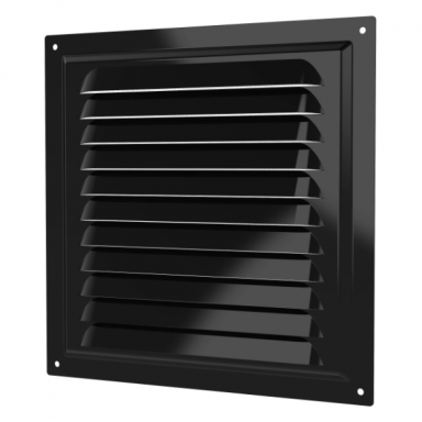 Ventilation grille | for ventilation systems | with mesh | 200×200 mm | black color | galvanized steel Ventilation grille | for ventilation systems | with mesh | 200×200 mm | black color | galvanized steel