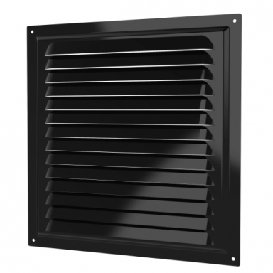 Ventilation grille | for ventilation systems | with mesh | 250×250 mm | black color | galvanized steel Ventilation grille | for ventilation systems | with mesh | 250×250 mm | black color | galvanized steel