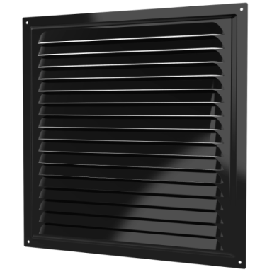Ventilation grille | for ventilation systems | with mesh | 300×300 mm | black color | galvanized steel Ventilation grille | for ventilation systems | with mesh | 300×300 mm | black color | galvanized steel