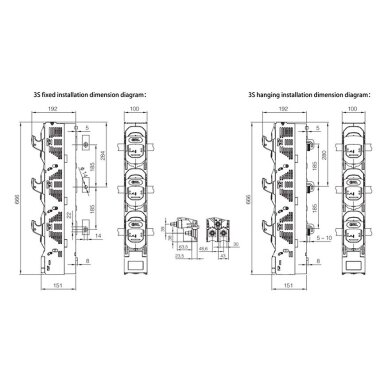 Vertikāls drošinātāju atslēgšanas slēdža turētājs | 3P | 400A | 690V | NH2 drošinātājiem | uz paneļa Vertikāls drošinātāju atslēgšanas slēdža turētājs | 3P | 400A | 690V | NH2 drošinātājiem | uz paneļa