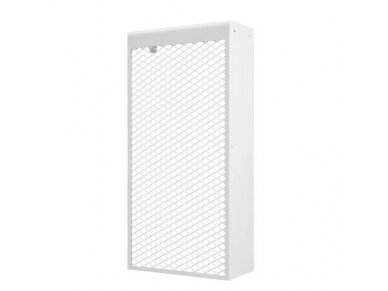 Dekoratyvinės plieninės radiatorių grotelės - apdaila | 3 sekcijų ketaus radiatoriui | metalinės | 290x610x140mm | balta | DRG3 2 Dekoratyvinės plieninės radiatorių grotelės - apdaila | 3 sekcijų ketaus radiatoriui | metalinės | 290x610x140mm | balta | DRG3 2