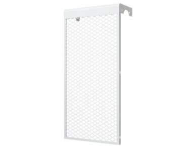 Dekoratyvinės plieninės radiatorių grotelės - apdaila | 3 sekcijų ketaus radiatoriui | metalinės | 290x610x140mm | balta | DRG3 Dekoratyvinės plieninės radiatorių grotelės - apdaila | 3 sekcijų ketaus radiatoriui | metalinės | 290x610x140mm | balta | DRG3