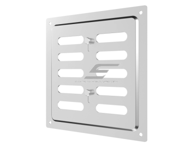 Ventiliacijos grotelės | vėdinimo sistemoms | 150х154mm | blizgios sidabrinės spalvos | cinkuotas plienas