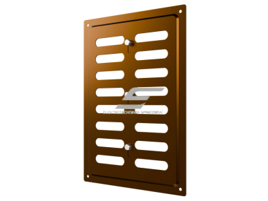 Ventiliacijos grotelės | vėdinimo sistemoms | 168х242mm | rudos spalvos | cinkuotas plienas