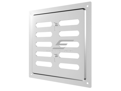 Ventiliacijos grotelės | vėdinimo sistemoms | 175х175mm | blizgios sidabrinės spalvos | cinkuotas plienas Ventiliacijos grotelės | vėdinimo sistemoms | 175х175mm | blizgios sidabrinės spalvos | cinkuotas plienas