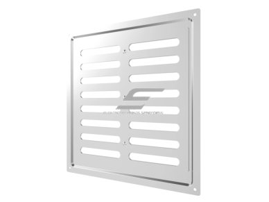Ventiliacijos grotelės | vėdinimo sistemoms | 250х250mm | blizgios sidabrinės spalvos | cinkuotas plienas 2 Ventiliacijos grotelės | vėdinimo sistemoms | 250х250mm | blizgios sidabrinės spalvos | cinkuotas plienas 2