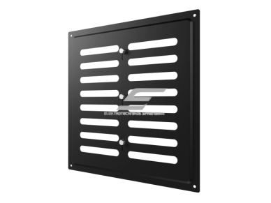 Ventiliacijos grotelės | vėdinimo sistemoms | 250х250mm | juodos spalvos | cinkuotas plienas