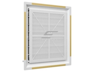 Ventiliacijos grotelės | vėdinimo sistemoms | su reguliuojamomis sklendėmis | 399x349mm | kvadratinės | balta spalva | plastikinės | 3540GRZ 2