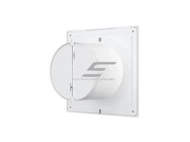 Ventiliatorius su atbuliniu vožtuvu sklende | D100 | 230V | 160x160x92mm | plastikas | balta | PL43