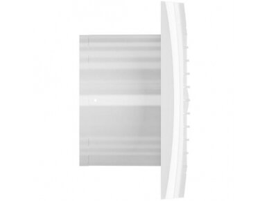 Ventiliatorius su atbuliniu vožtuvu sklende | D100 | su laikmačiu | 150x150x82mm | plastikas | balta 2