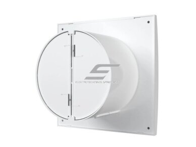Ventiliatorius su atbuliniu vožtuvu | sklende | D125 | 230V | 175x175x110,5mm | IP24 | plastikinis | baltos spalvos | AU5S 2 Ventiliatorius su atbuliniu vožtuvu | sklende | D125 | 230V | 175x175x110,5mm | IP24 | plastikinis | baltos spalvos | AU5S 2