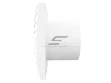 Ventiliatorius su atbuliniu vožtuvu | sklende | D100 | 230V | 155x155x108mm | plastikinis | baltos spalvos | TY4S 1
