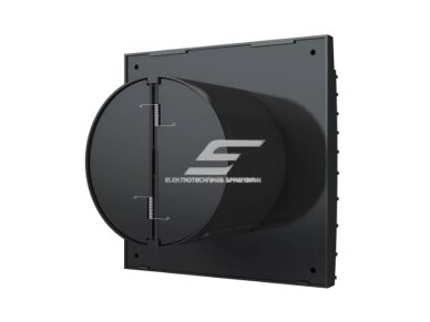 Ventiliatorius su atbuliniu vožtuvu | sklende | D100 | 230V | 155x155x108mm | IP24 | plastikinis | matinės juodos spalvos | TY4SMJ 2 Ventiliatorius su atbuliniu vožtuvu | sklende | D100 | 230V | 155x155x108mm | IP24 | plastikinis | matinės juodos spalvos | TY4SMJ 2