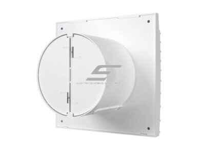 Ventiliatorius su atbuliniu vožtuvu | sklende | D125 | 230V | 175x175x117,5mm | IP24 | plastikinis | baltos spalvos | TY5STT 2 Ventiliatorius su atbuliniu vožtuvu | sklende | D125 | 230V | 175x175x117,5mm | IP24 | plastikinis | baltos spalvos | TY5STT 2