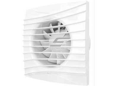 Ventiliatorius su atbuliniu vožtuvu | sklende | D125 | 230V | 175x175x117,5mm | IP24 | plastikinis | baltos spalvos | TY5STT
