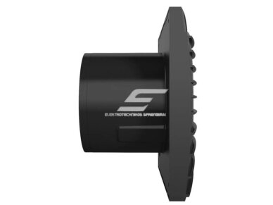 Ventiliatorius su atbuliniu vožtuvu | sklende | D100 | 230V | 155x155x108mm | IP24 | plastikinis | juodos spalvos | TY4SJ 1