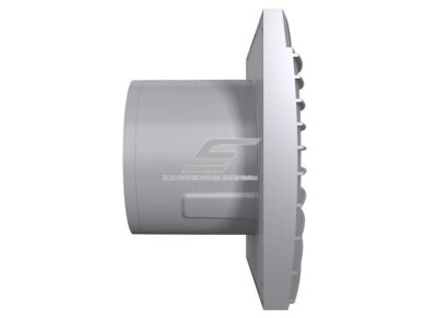 Ventiliatorius su atbuliniu vožtuvu | sklende | D100 | 230V | 155x155x108mm | IP24 | plastikinis | pilkos spalvos | TY4SP 1