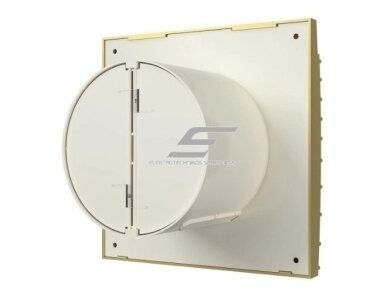 Ventiliatorius su atbuliniu vožtuvu | sklende | D100 | 230V | 155x155x108mm | IP24 | plastikinis | aukso/šampano spalvos | TY4SA 2 Ventiliatorius su atbuliniu vožtuvu | sklende | D100 | 230V | 155x155x108mm | IP24 | plastikinis | aukso/šampano spalvos | TY4SA 2