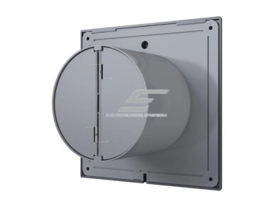 Ventiliatorius su atbuliniu vožtuvu | sklende | D100 | 230V | 160x160x92mm | IP24 | plastikinis | tamsiai pilkos spalvos | PL4STP 2 Ventiliatorius su atbuliniu vožtuvu | sklende | D100 | 230V | 160x160x92mm | IP24 | plastikinis | tamsiai pilkos spalvos | PL4STP 2