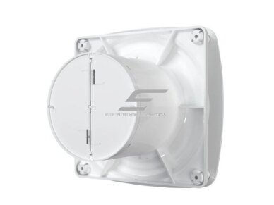 Ventiliatorius su atbuliniu vožtuvu | sklende | D100 | 230V | 170x170x118mm | IP24 | plastikinis | baltos spalvos | OIR4S 2