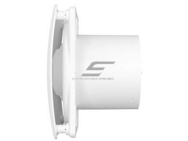 Ventiliatorius su atbuliniu vožtuvu | sklende | D100 | 230V | 170x170x118mm | IP24 | plastikinis | matinės baltos spalvos | OIR4SMB 1