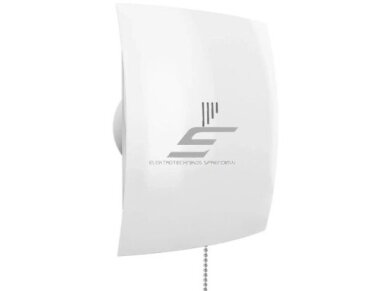 Ventiliatorius su atbuliniu vožtuvu | sklende | su virvele | D100 | 230V | 220x175x123mm | IP24 | plastikinis | baltos spalvos | BR4S2