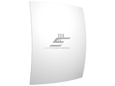 Ventiliatorius su atbuliniu vožtuvu | sklende | D100 | 230V | 220x175x123mm | IP24 | plastikinis | matinės baltos spalvos | BR4SMB