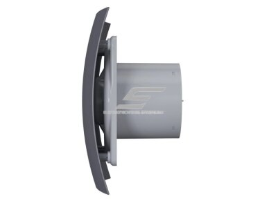 Ventiliatorius su atbuliniu vožtuvu | sklende | D100 | 230V | 220x175x123mm | IP24 | plastikinis | tamsiai pilkos spalvos | BR4STP 1