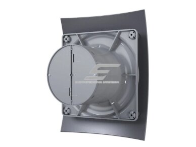 Ventiliatorius su atbuliniu vožtuvu | sklende | D100 | 230V | 220x175x123mm | IP24 | plastikinis | tamsiai pilkos spalvos | BR4STP 2