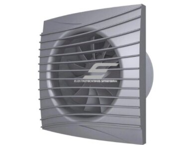 Ventiliatorius su atbuliniu vožtuvu | sklende | D125 | 230V | 175x175x117,5mm | IP24 | plastikinis | tamsiai pilkos spalvos | TY5STP Ventiliatorius su atbuliniu vožtuvu | sklende | D125 | 230V | 175x175x117,5mm | IP24 | plastikinis | tamsiai pilkos spalvos | TY5STP